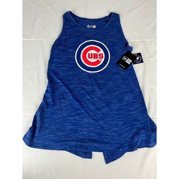 New Era MLB Chicago Cubs Tank‎ Top Womens S Blue Baseball Sleeveless Shirt - Picture 2 of 9